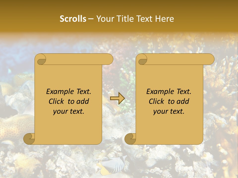 Under Scuba Brownish PowerPoint Template