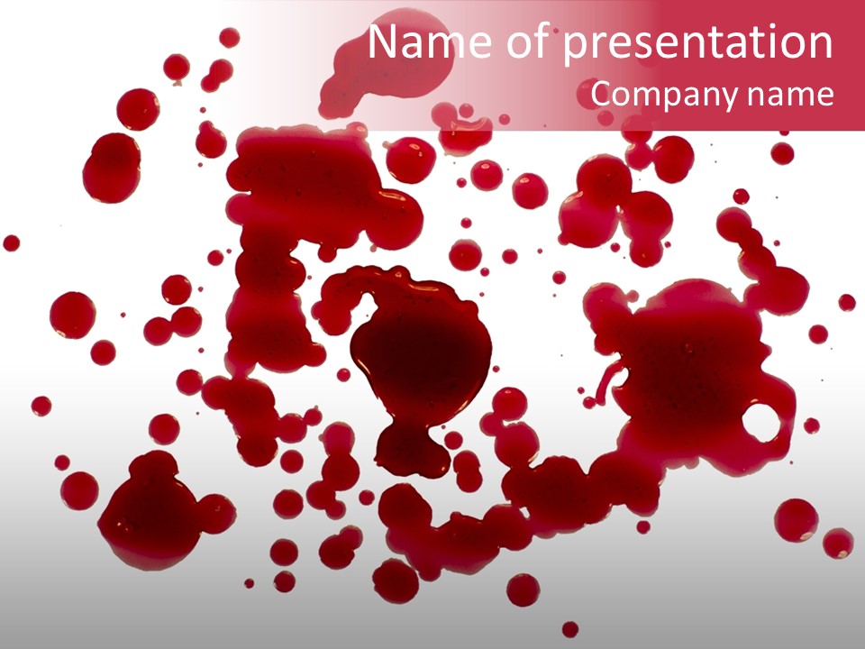Red Gore Clipping Path PowerPoint Template