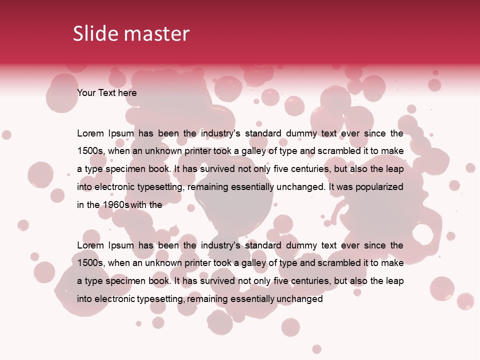 Red Gore Clipping Path PowerPoint Template