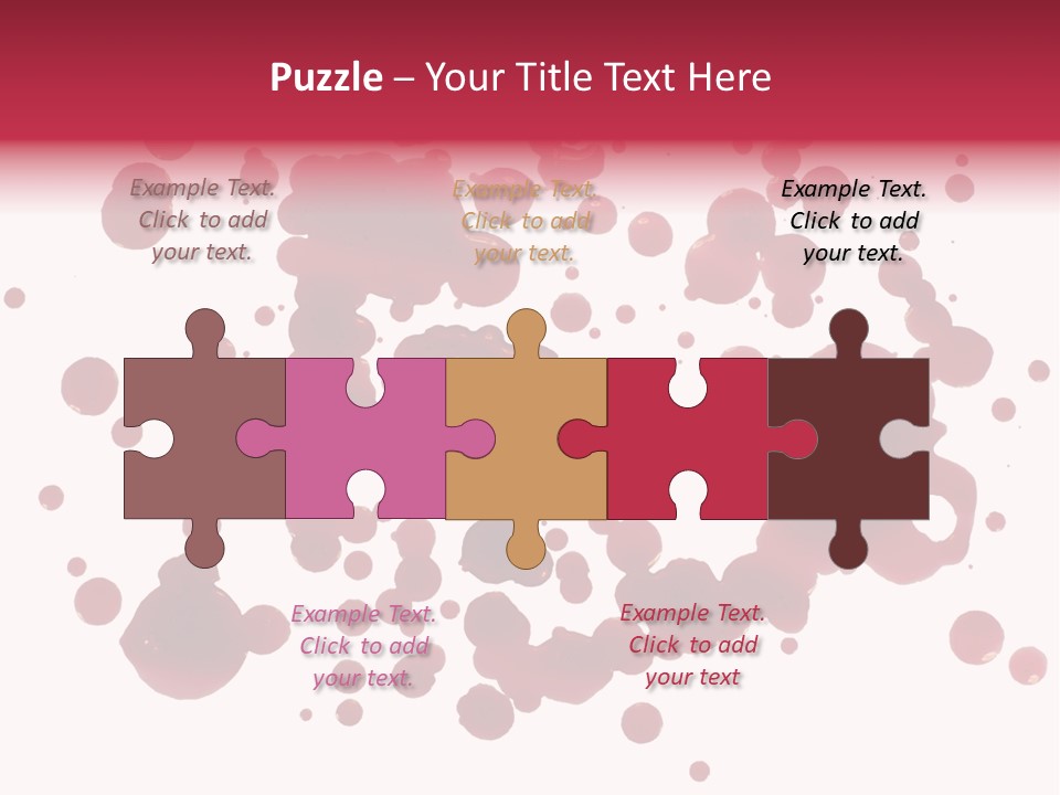 Red Gore Clipping Path PowerPoint Template