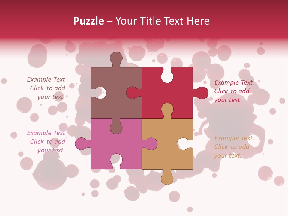 Red Gore Clipping Path PowerPoint Template