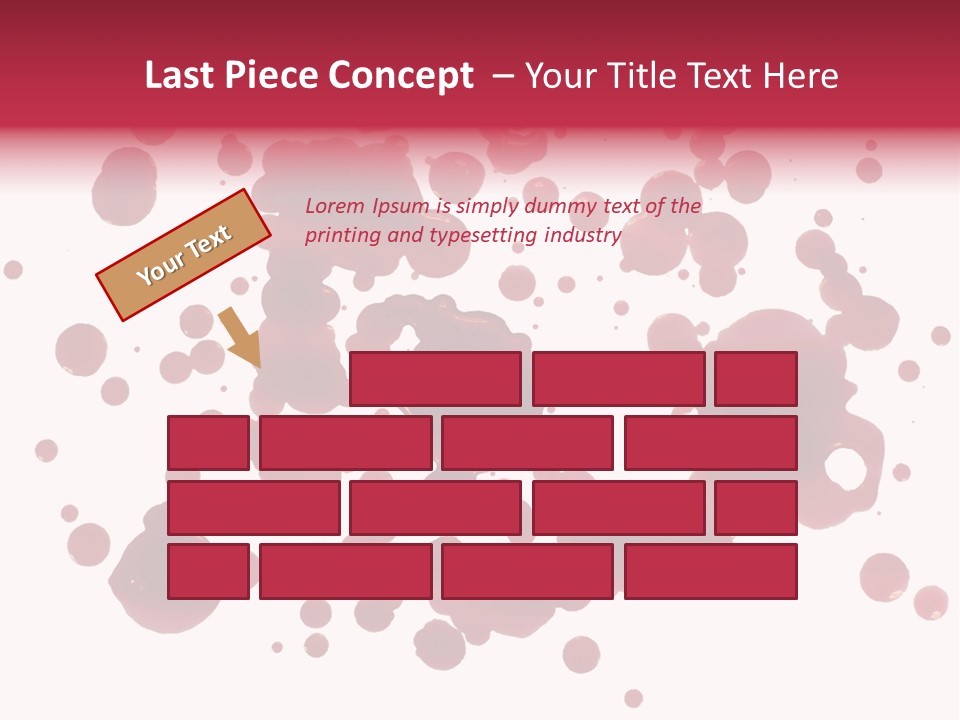Red Gore Clipping Path PowerPoint Template