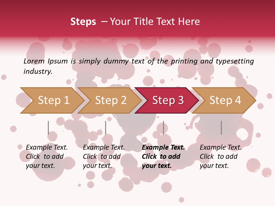 Red Gore Clipping Path PowerPoint Template