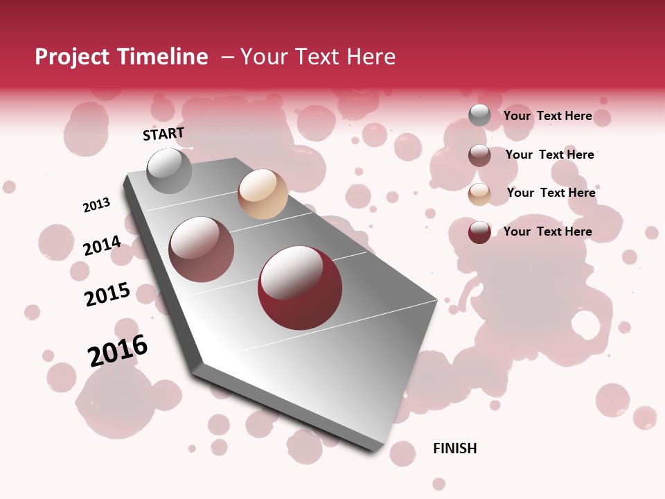 Red Gore Clipping Path PowerPoint Template