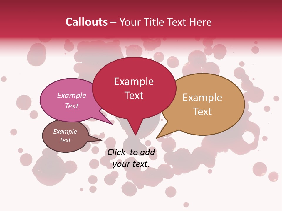 Red Gore Clipping Path PowerPoint Template