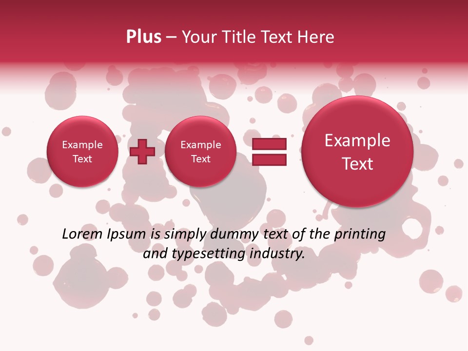 Red Gore Clipping Path PowerPoint Template