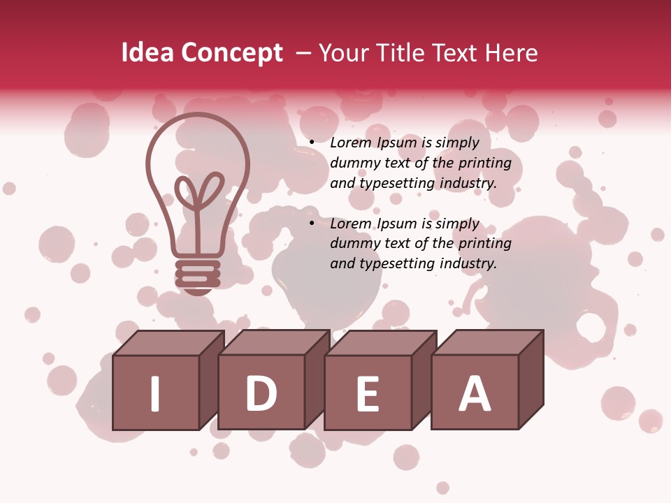 Red Gore Clipping Path PowerPoint Template