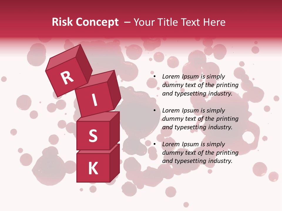 Red Gore Clipping Path PowerPoint Template