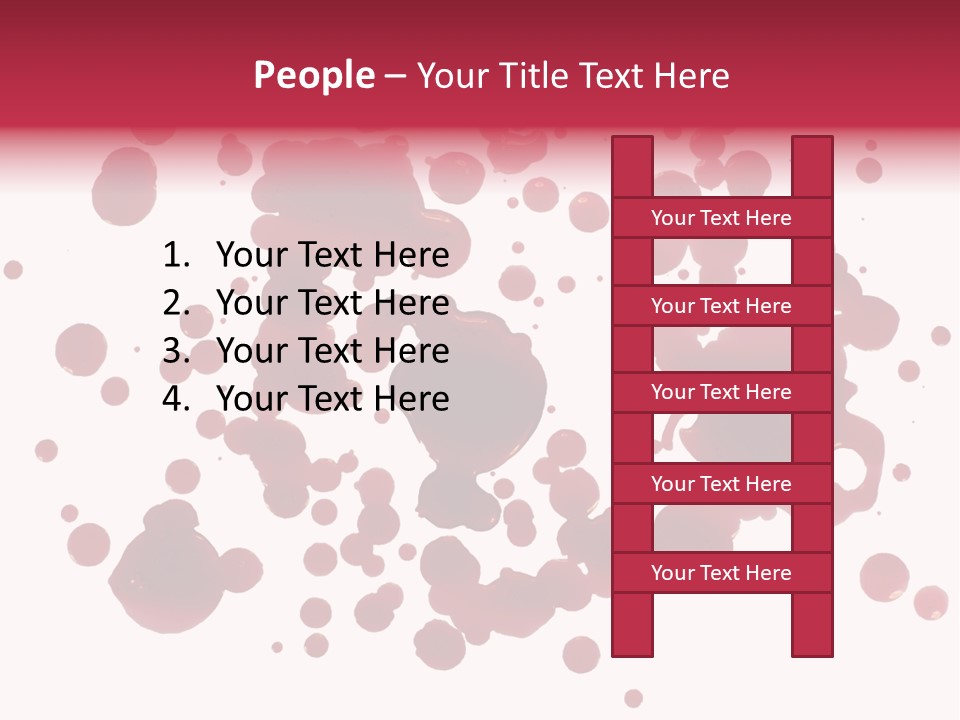 Red Gore Clipping Path PowerPoint Template