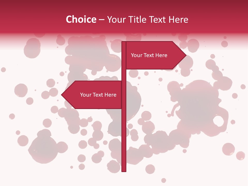 Red Gore Clipping Path PowerPoint Template