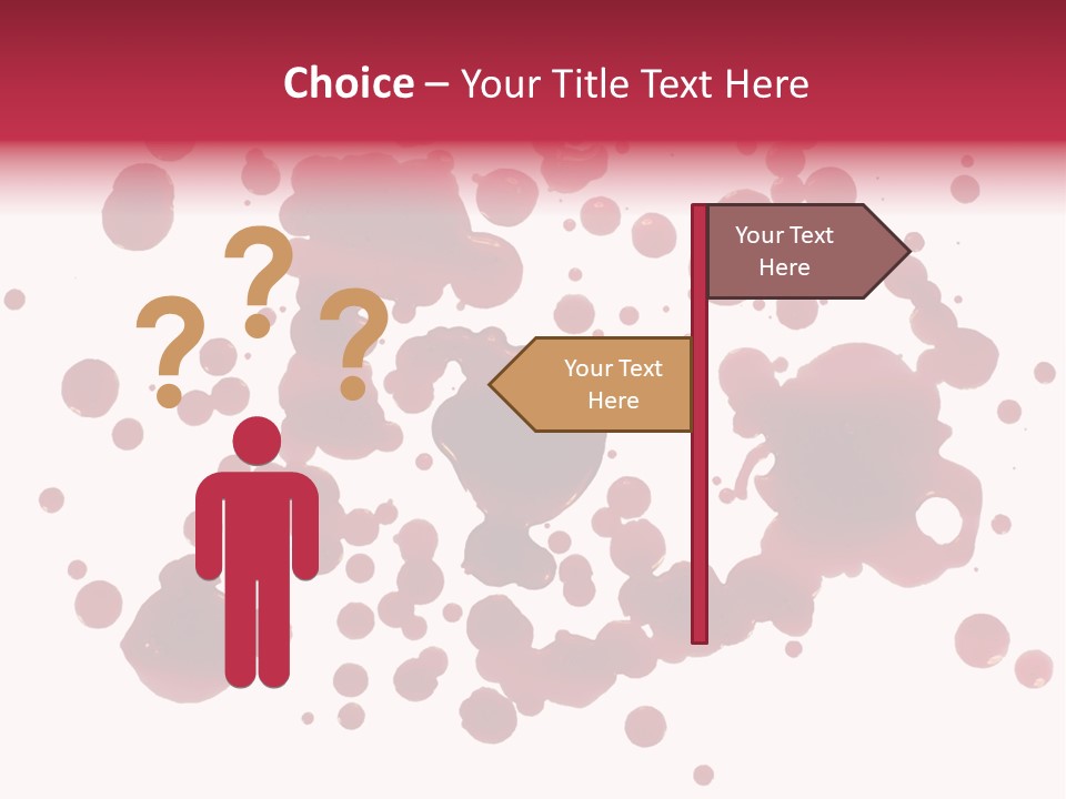 Red Gore Clipping Path PowerPoint Template