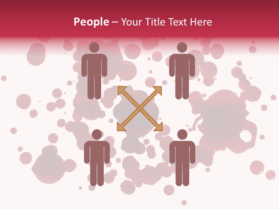 Red Gore Clipping Path PowerPoint Template