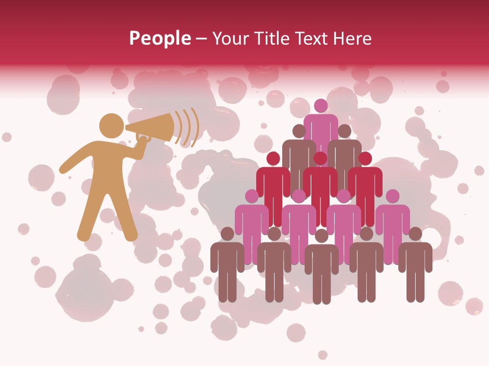 Red Gore Clipping Path PowerPoint Template