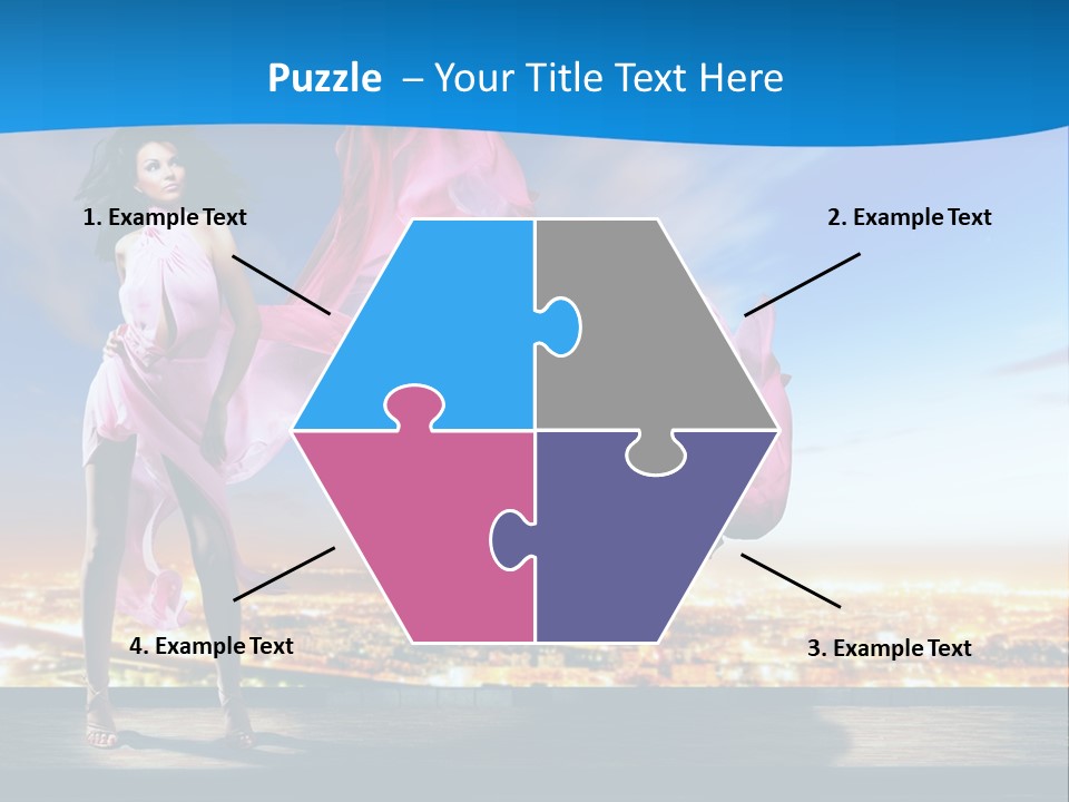 Single Young Complexion PowerPoint Template