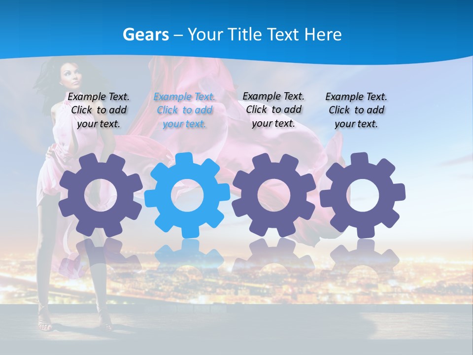 Single Young Complexion PowerPoint Template