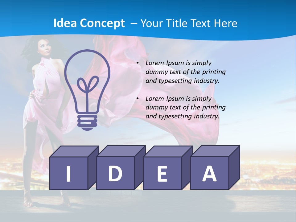 Single Young Complexion PowerPoint Template