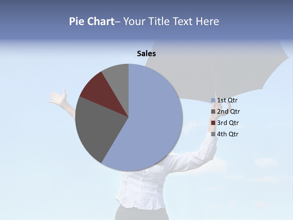 White Blouse Dress Code Look Up Sky PowerPoint Template