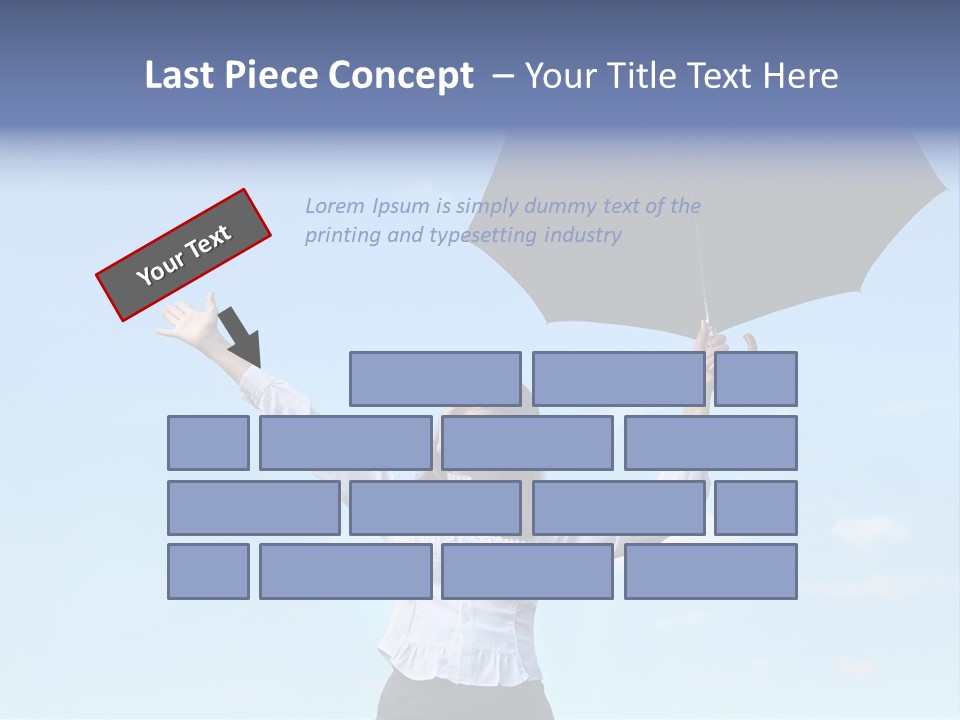 White Blouse Dress Code Look Up Sky PowerPoint Template