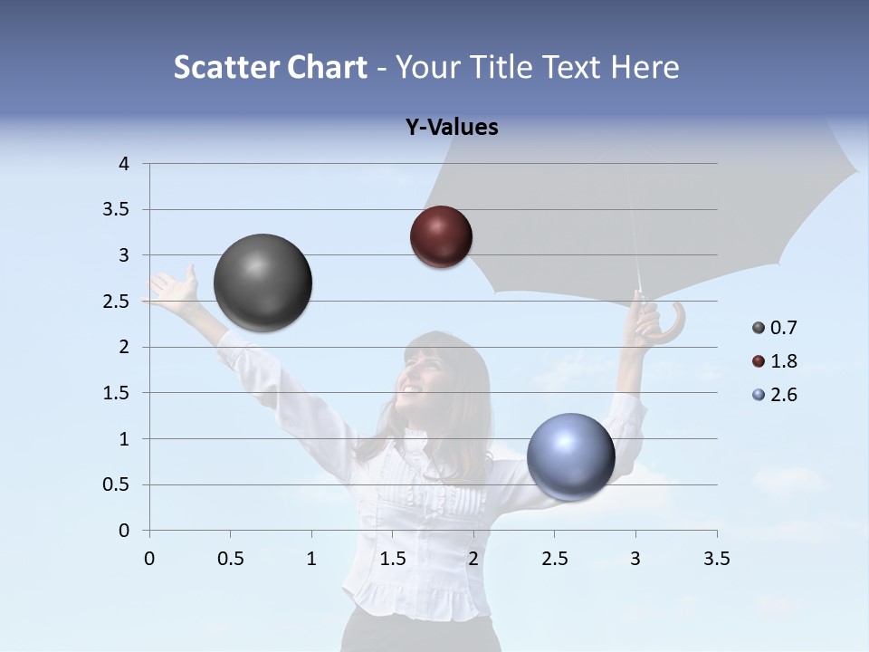 White Blouse Dress Code Look Up Sky PowerPoint Template