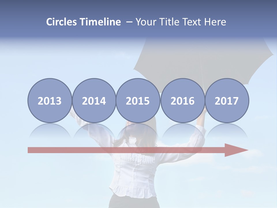 White Blouse Dress Code Look Up Sky PowerPoint Template