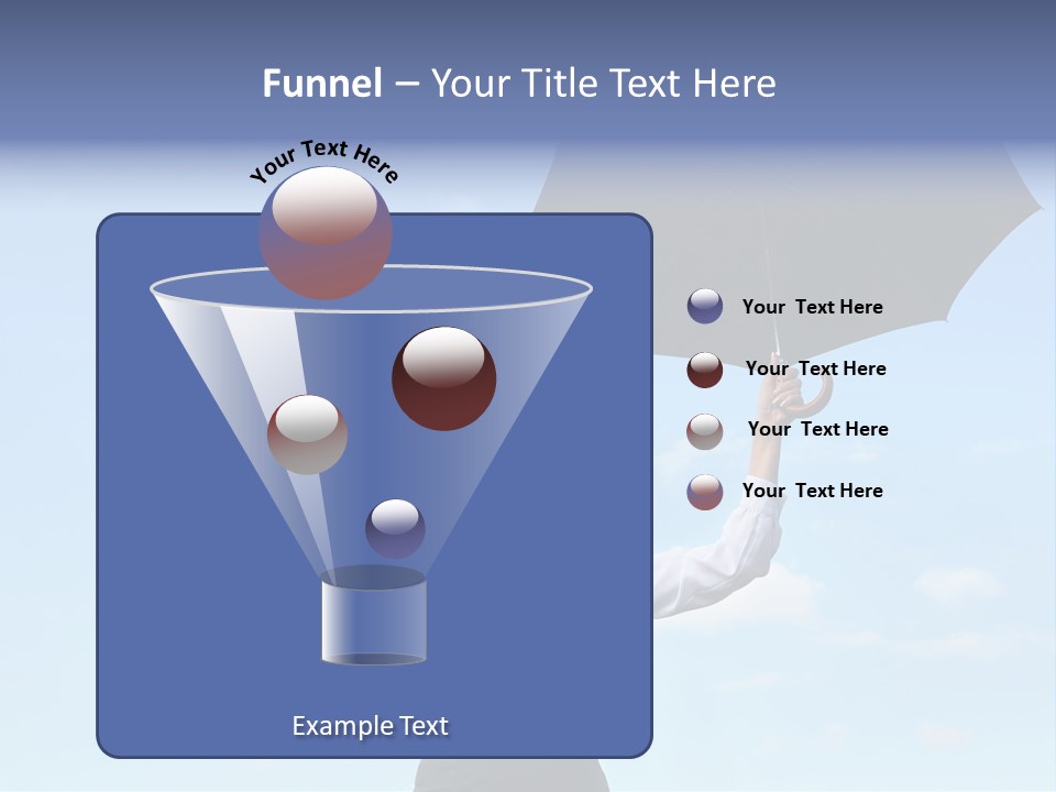 White Blouse Dress Code Look Up Sky PowerPoint Template