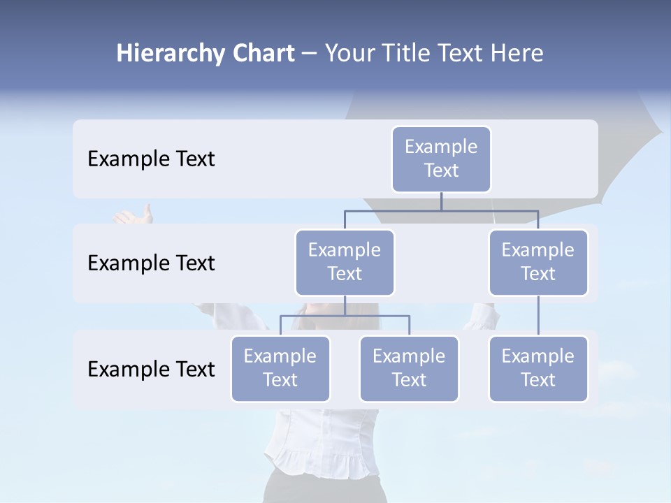 White Blouse Dress Code Look Up Sky PowerPoint Template