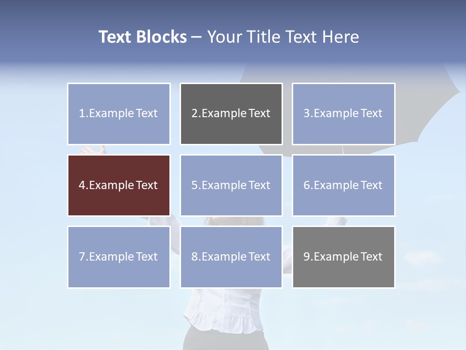 White Blouse Dress Code Look Up Sky PowerPoint Template