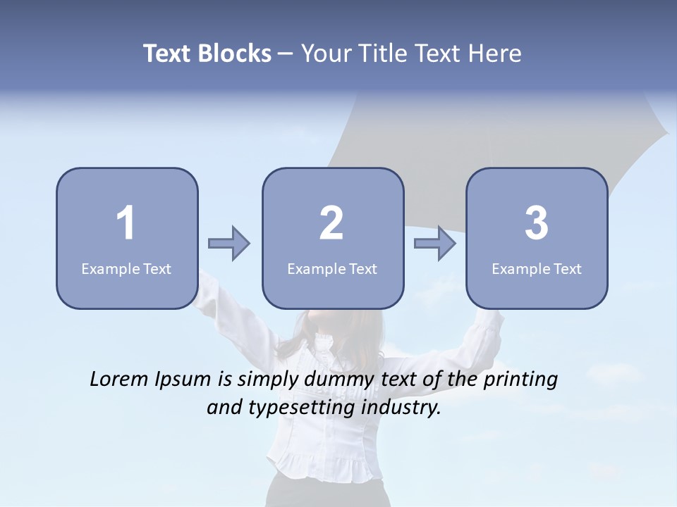 White Blouse Dress Code Look Up Sky PowerPoint Template