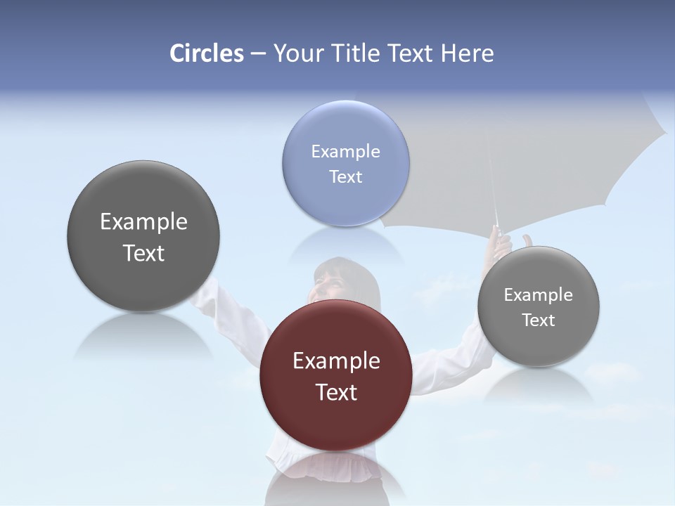 White Blouse Dress Code Look Up Sky PowerPoint Template