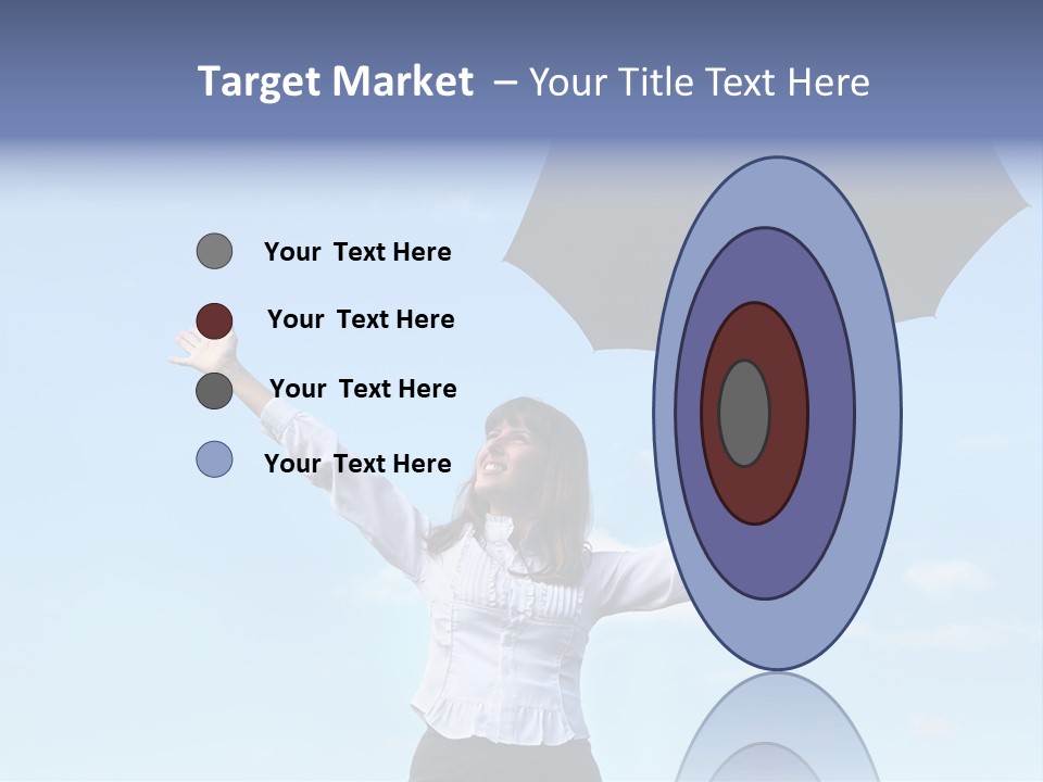 White Blouse Dress Code Look Up Sky PowerPoint Template