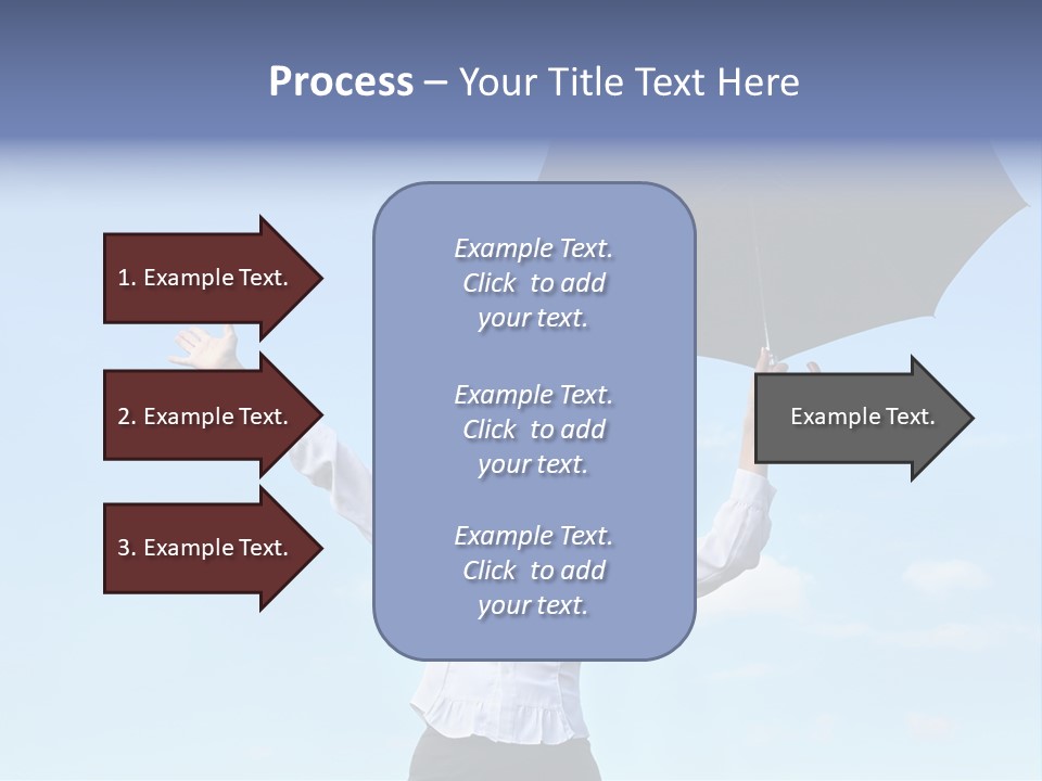 White Blouse Dress Code Look Up Sky PowerPoint Template