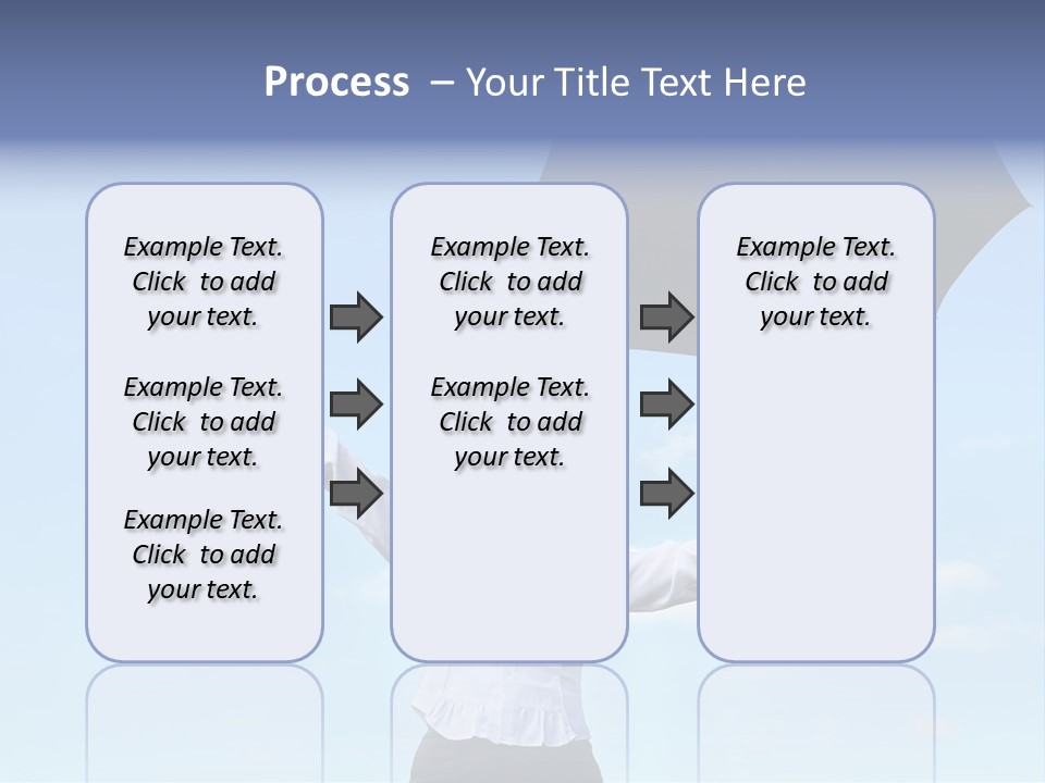 White Blouse Dress Code Look Up Sky PowerPoint Template