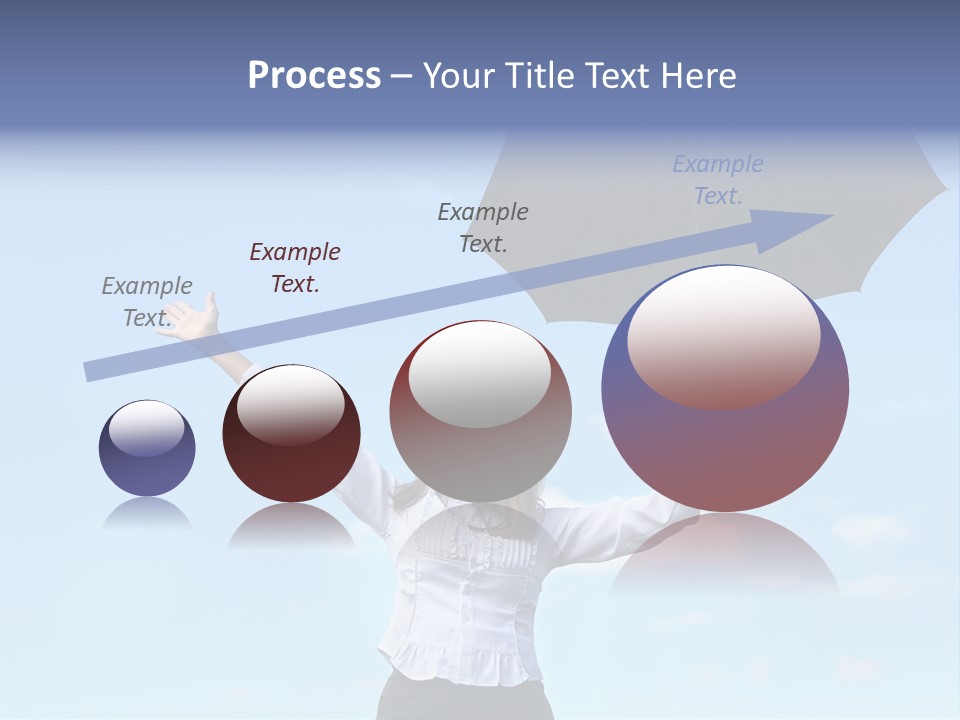 White Blouse Dress Code Look Up Sky PowerPoint Template