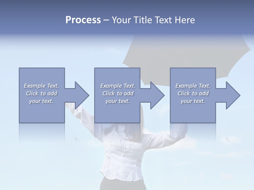 White Blouse Dress Code Look Up Sky PowerPoint Template