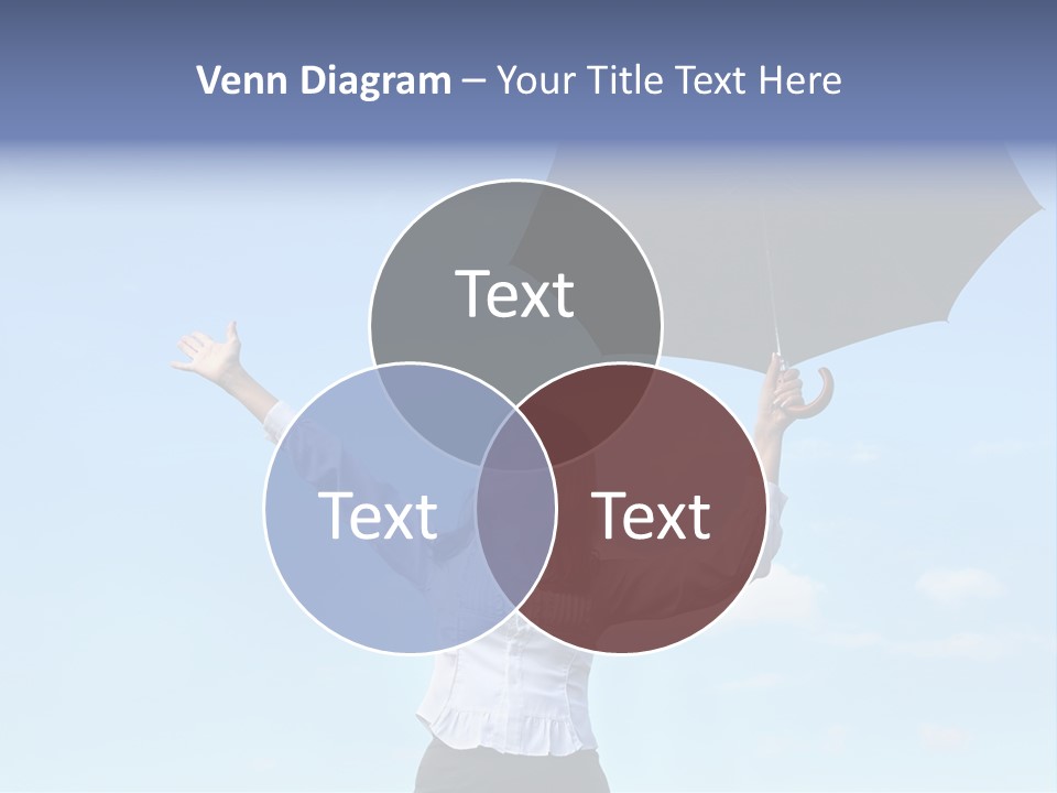 White Blouse Dress Code Look Up Sky PowerPoint Template