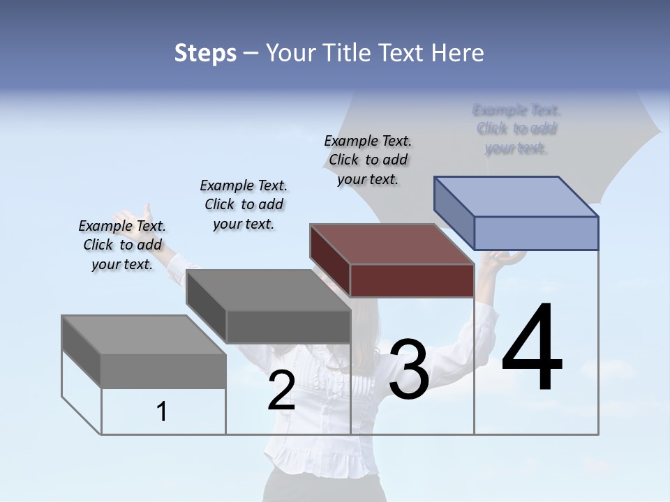 White Blouse Dress Code Look Up Sky PowerPoint Template