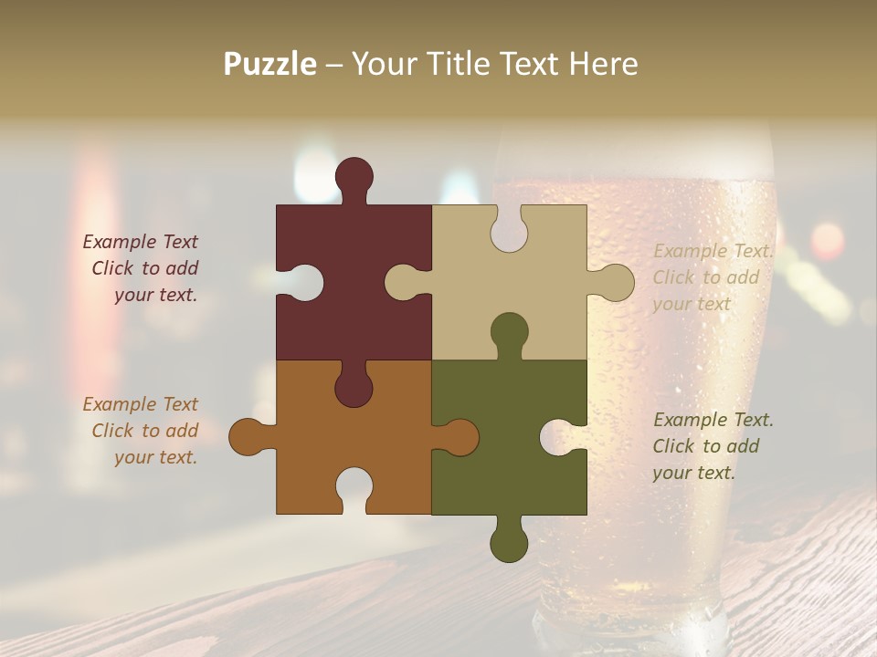 Mug Alcohol Object PowerPoint Template