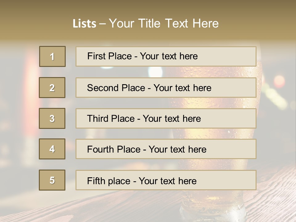 Mug Alcohol Object PowerPoint Template