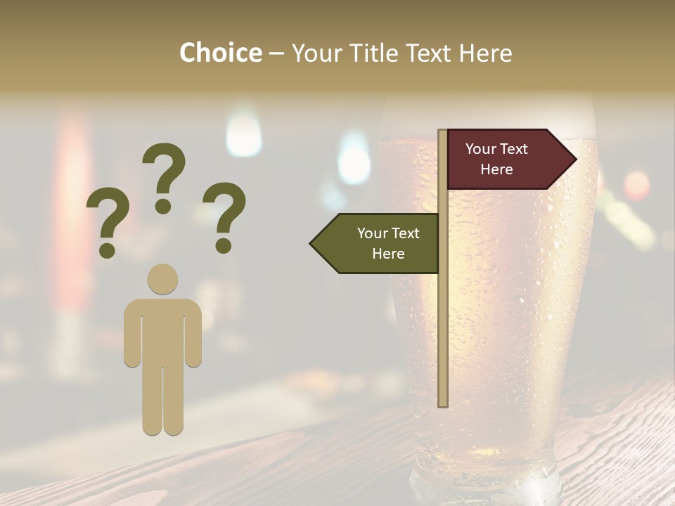 Mug Alcohol Object PowerPoint Template