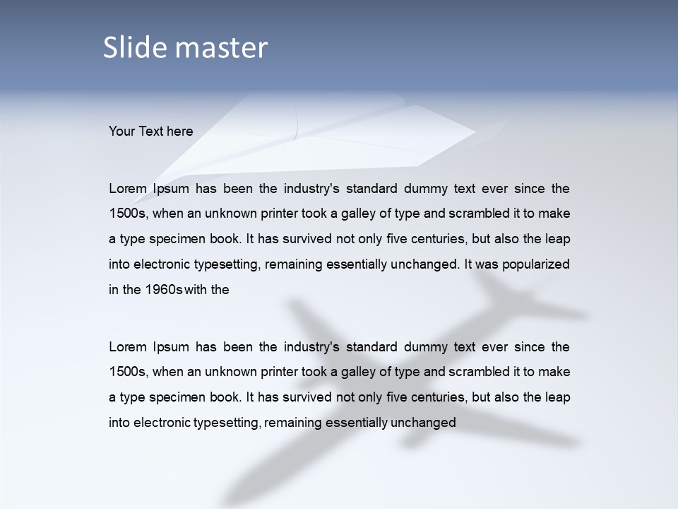 Goal Airplane Metaphor PowerPoint Template