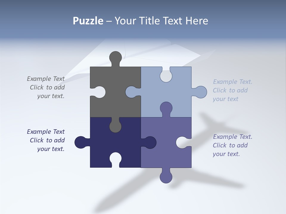 Goal Airplane Metaphor PowerPoint Template