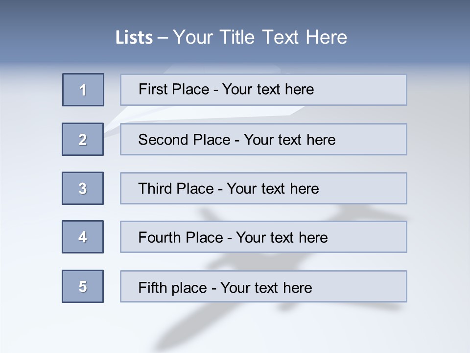 Goal Airplane Metaphor PowerPoint Template