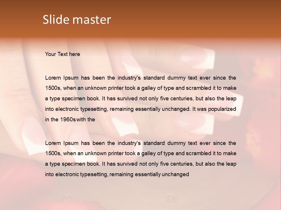 Hygiene Cosmetics Aromatherapy PowerPoint Template