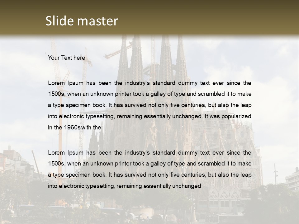 Catholic Expiatory Temple Crane PowerPoint Template
