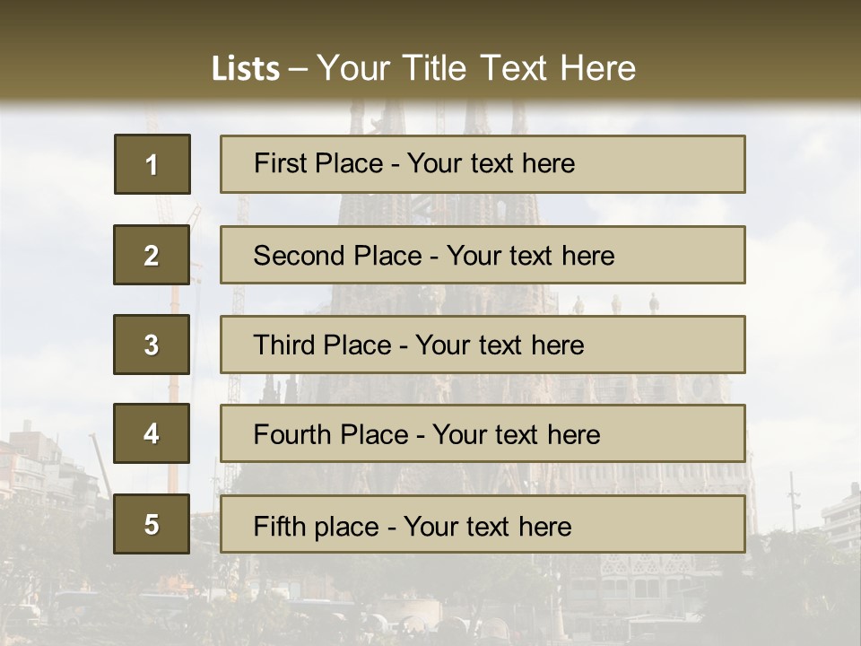 Catholic Expiatory Temple Crane PowerPoint Template