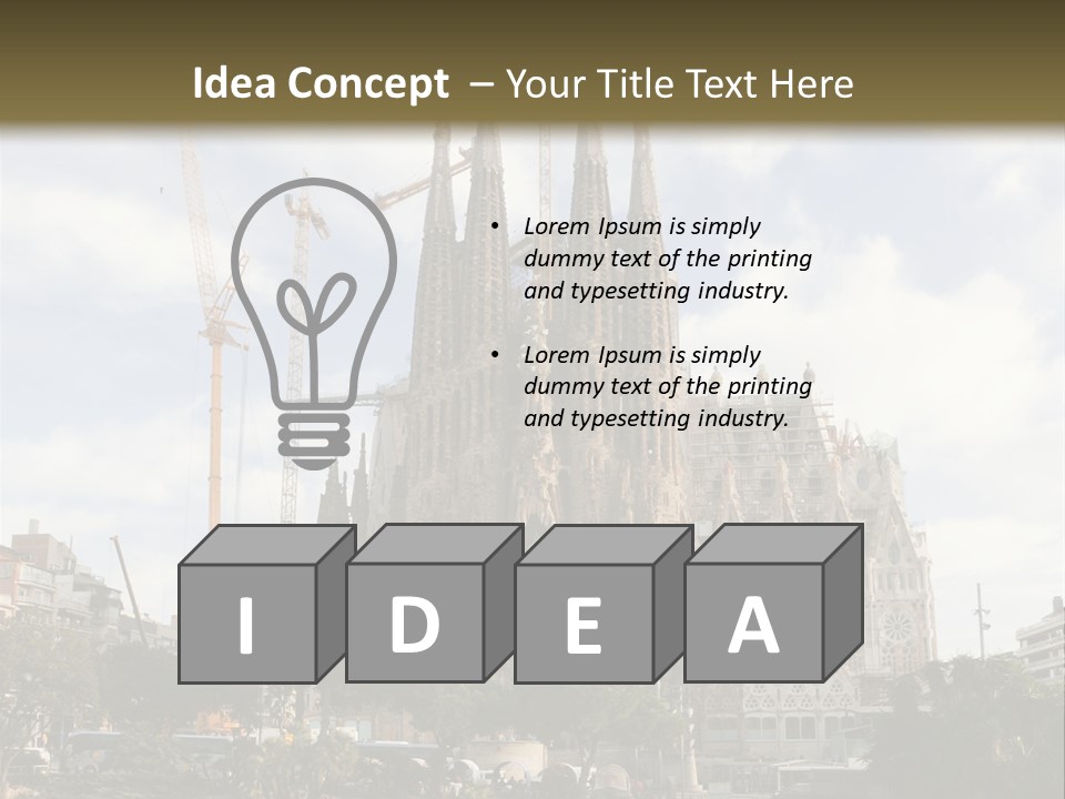 Catholic Expiatory Temple Crane PowerPoint Template