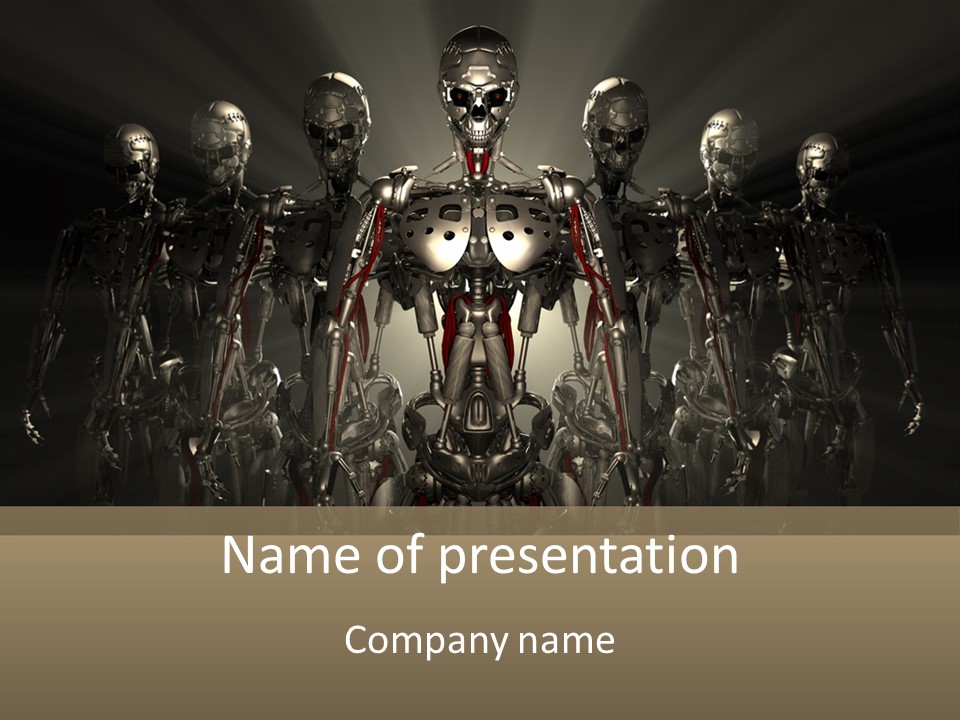 Technology Fiction Man PowerPoint Template