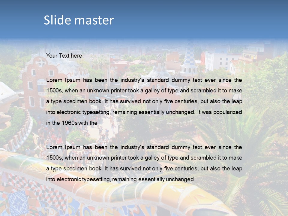 Gaudi Batllo Park Guell PowerPoint Template