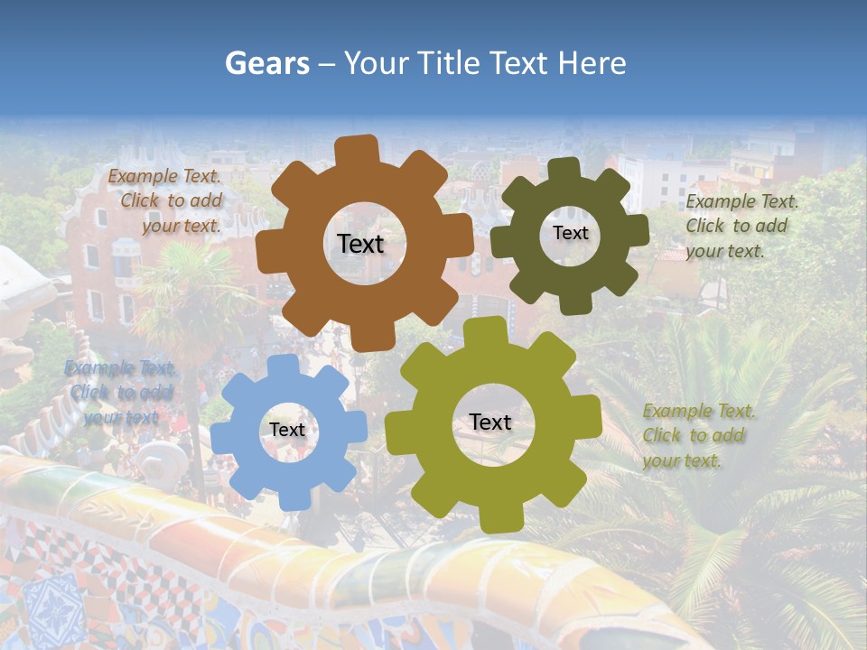 Gaudi Batllo Park Guell PowerPoint Template