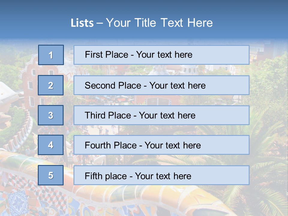 Gaudi Batllo Park Guell PowerPoint Template